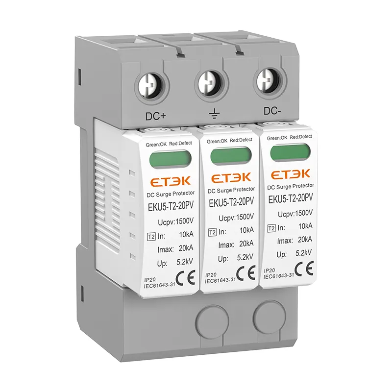 EKU5-T2-20PV Type 2 Surge Protective Device for Solar PV Systems (20kA/DC600-1500V)